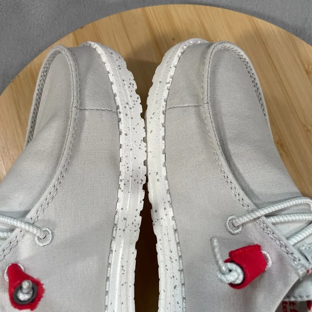 NWT Hey Dude Wendy Diet Coke Womens Size 6 Shoes Slip-on Loafers Grey/Red - Picture 11 of 16